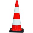 TALIAPLAST - Cône plastique fluo 75cm pvc pied caoutchouc 3,500 kg - vignette