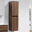 STANO - Grande armoire de rangement SIENA hauteur 150 cm noyer 40 cm - vignette