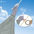 VOUNOT - Voile d'ombrage Rectangulaire en Polyester Imperméable avec Kit de Montage 3x2m Gris - vignette