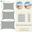 VOUNOT - Voile d'ombrage Rectangulaire en Polyester Imperméable avec Kit de Montage 3x2m Gris - vignette