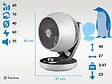 PURLINE - Ventilateur de Bureau 60W avec 3 vitesses et oscillant - vignette