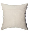 ATMOSPHERA - Housse de coussin  en coton Ivoire et Gris tufté 40 x 40 cm - vignette