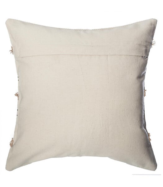 ATMOSPHERA - Housse de coussin  en coton Beige lin tufté 40 x 40 cm - large