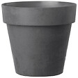 DEROMA - Pot de fleurs rond Like R - Anthracite - Diam.26xH.23,5cm - vignette