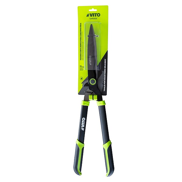 VITO - Taille haie Cisaille de jardin 2 en 1 avec lame 27,5 cm + Sécateur Coupe Branches - Taille et Elagage Haies Feuillage VITO - large