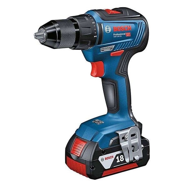 BOSCH - Perceuse-visseuse Sans Fil Bosch Gsr 18v-55 Professional (3x5,0ah) + L-boxx - large