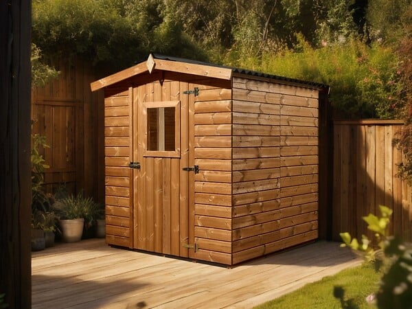 HABRITA - Abri jardin bois 19mm 2.25m² - L.176xH.202xP.184cm - large
