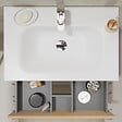 GODART - Meuble salle de bain 70 cm - Plan vasque Solid surface - Effet chêne sonoma - A suspendre - Karaib 2 - vignette