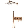 ESSEBAGNO - Molette colonne de douche encastrée mécanique cuivre brossé - vignette