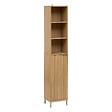 5 FIVE SIMPLY SMART - Meuble Colonne de rangement 1 porte 2 étagères 3 niches H 168 cm - Naturel - vignette