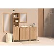 5 FIVE SIMPLY SMART - Meuble Colonne de rangement 1 porte 2 étagères 3 niches H 168 cm - Naturel - vignette