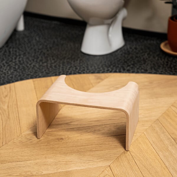 GROHE - PACK WC avec bride à poser Bau Ceramic + Tabouret physiologique Bois - large