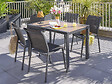 HESPERIDE - Table de jardin rectangulaire alu Evasion 4 places effet bois - Hespéride - vignette