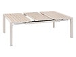 HESPERIDE - Table de jardin carrée extensible alu Evasion 8/10 places Beige lin - Hespéride - vignette