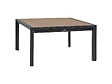 HESPERIDE - Table de jardin carrée extensible alu Evasion 8/10 places effet bois honey et graphite - Hespéride - vignette