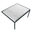 DAVID FERMETURES - Pergola bioclimatique Xenon II perpendiculaire (Vérin à Télécommande + LED 3 côtés - Gris anthracite / Blanc - 5,043 x 4,00m) - vignette