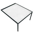 DAVID FERMETURES - Pergola bioclimatique Xenon II (Vérin à Télécommande + LED 3 côtés - Gris anthracite / Blanc - 6,00 x 6,065m) - vignette