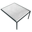 DAVID FERMETURES - Pergola bioclimatique Xenon II (Vérin à Télécommande + LED 3 côtés - Gris anthracite / Blanc - 4,00 x 3,090m) - vignette