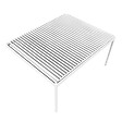 DAVID FERMETURES - Pergola bioclimatique Xenon II perpendiculaire (Vérin à Télécommande - Blanc - 6,093 x 3,00m) - vignette