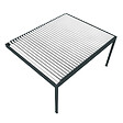 DAVID FERMETURES - Pergola bioclimatique Xenon II perpendiculaire (Vérin à Télécommande + LED 3 côtés - Gris anthracite / Blanc - 4,168 x 4,50m) - vignette