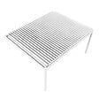 DAVID FERMETURES - Pergola bioclimatique Xenon II perpendiculaire (Vérin à Télécommande + LED 3 côtés - Blanc - 5,043 x 4,00m) - vignette