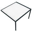 DAVID FERMETURES - Pergola bioclimatique Xenon perpendiculaire (Vérin à Télécommande + LED 3 côtés - Gris anthracite / Blanc - 3,059 x 3,00m) - vignette