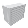 ATOLE - Cache climatiseur, ATOLE en Aluminium Thermolaqué, Taille 0 : H. 69 x L. 90 x P. 50 cm, Ventelle, Blanc - vignette