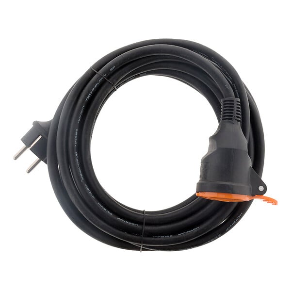 ZENITECH - Rallonge étanche 2P H05VV-F 2x1,5mm² 10m avec clip de fixation - orange - Zenitech - large