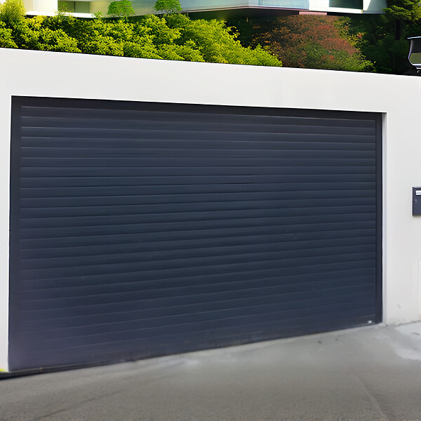 DAVID FERMETURES - Porte de Garage enroulable Aluminium (3000 x 2500 mm - Somfy - Kit Zone Privée - RAL7016 - Gris anthracite) - large