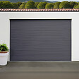 DAVID FERMETURES - Porte de Garage enroulable Aluminium (3000 x 2500 mm - Somfy - Kit Zone Privée - RAL7016 - Gris anthracite) - vignette