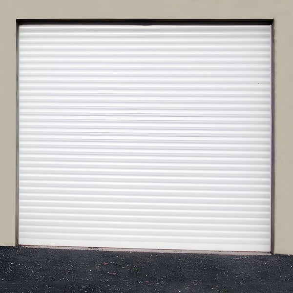 DAVID FERMETURES - Porte de Garage enroulable Aluminium (2400 x 2000 mm - Cherubini - Kit Zone privée - RAL9016 - Blanc signalisation) - large