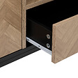 5 FIVE SIMPLY SMART - Meuble TV en métal noir et portes aspect chevron 120 x 40 cm - vignette