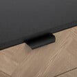 5 FIVE SIMPLY SMART - Table d'appoint Table de chevet en métal noir et tiroirs aspect chevron 50 x 40 cm - vignette