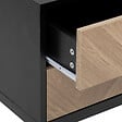 5 FIVE SIMPLY SMART - Table d'appoint Table de chevet en métal noir et tiroirs aspect chevron 50 x 40 cm - vignette