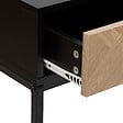 5 FIVE SIMPLY SMART - Meuble Console en métal noir et tiroirs aspect chevron 110 x 35 cm - vignette