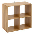 5 FIVE SIMPLY SMART - Meuble Étagère 4 cases de rangement Effet bois naturel H 68.5 cm - vignette