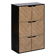 5 FIVE SIMPLY SMART - Meuble Etagère 6 Cases de rangement 6 Portes aspect chevron H 100.5 cm - vignette