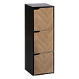 5 FIVE SIMPLY SMART - Meuble Etagère 3 Cases de rangement 3 Portes aspect chevron H 100.5 cm - vignette