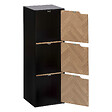 5 FIVE SIMPLY SMART - Meuble Etagère 3 Cases de rangement 3 Portes aspect chevron H 100.5 cm - vignette