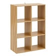 5 FIVE SIMPLY SMART - Meuble Étagère 6 cases de rangement Effet bois naturel H 102 cm - vignette