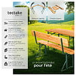TECTAKE - Ensemble table et bancs de brasserie pliable en bois marron 170x69x77 cm - vignette