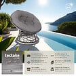 TECTAKE - Fauteuil papasan en rotin Gargano rotatif gris - vignette