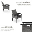 TECTAKE - Chaise en rotin Rosarno gris - vignette