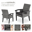 TECTAKE - Chaise en rotin Rosarno gris - vignette