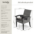 TECTAKE - Chaise en rotin Rosarno gris - vignette