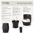 TECTAKE - Ensemble de salon en rotin et aluminium Nice 2+1+1 noir - vignette