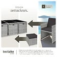 TECTAKE - Salon de jardin 10 places gris clair encastrable housses hydrofuge salon extérieur - vignette
