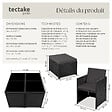 TECTAKE - Salon de jardin MANHATTAN 8 places avec 2 sets de housses + housse de protection, variante 2 noir - vignette