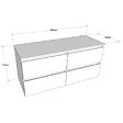 GODART - Meuble salle de bain 120 cm pour vasque à poser - Noir mat - A suspendre - Karaib 2 - vignette