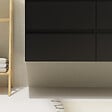 GODART - Meuble salle de bain 120 cm pour vasque à poser - Noir mat - A suspendre - Karaib 2 - vignette